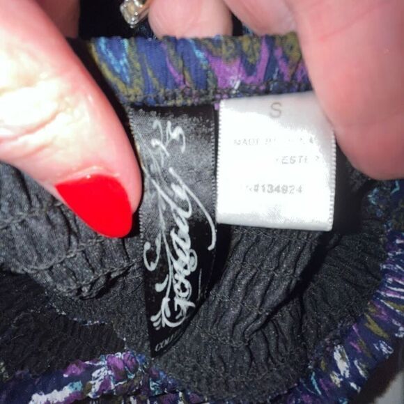 Genady’s Collection purple & black sleeveless summer maxi dress small - Picture 6 of 6